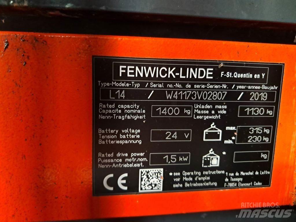 Linde L14 Käyden ajettavat pinoamistrukit