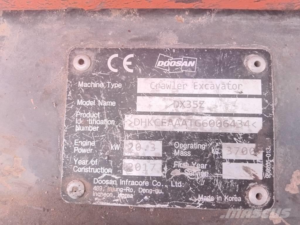 Doosan DX 35 Z Minikaivukoneet < 7t