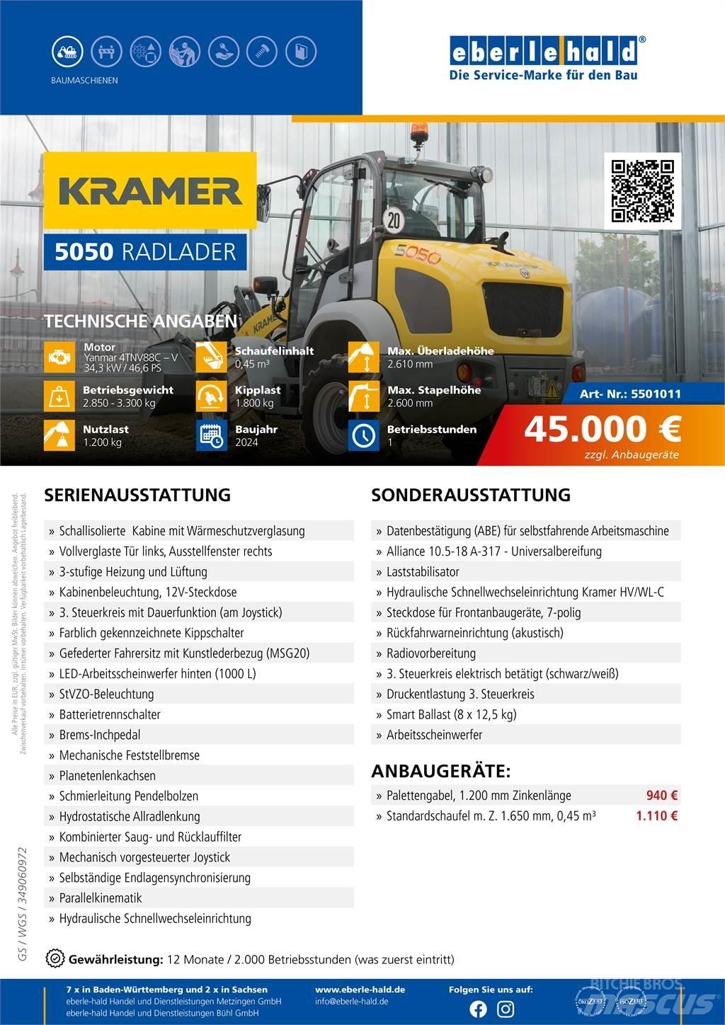 Kramer 5050 Pyöräkuormaajat