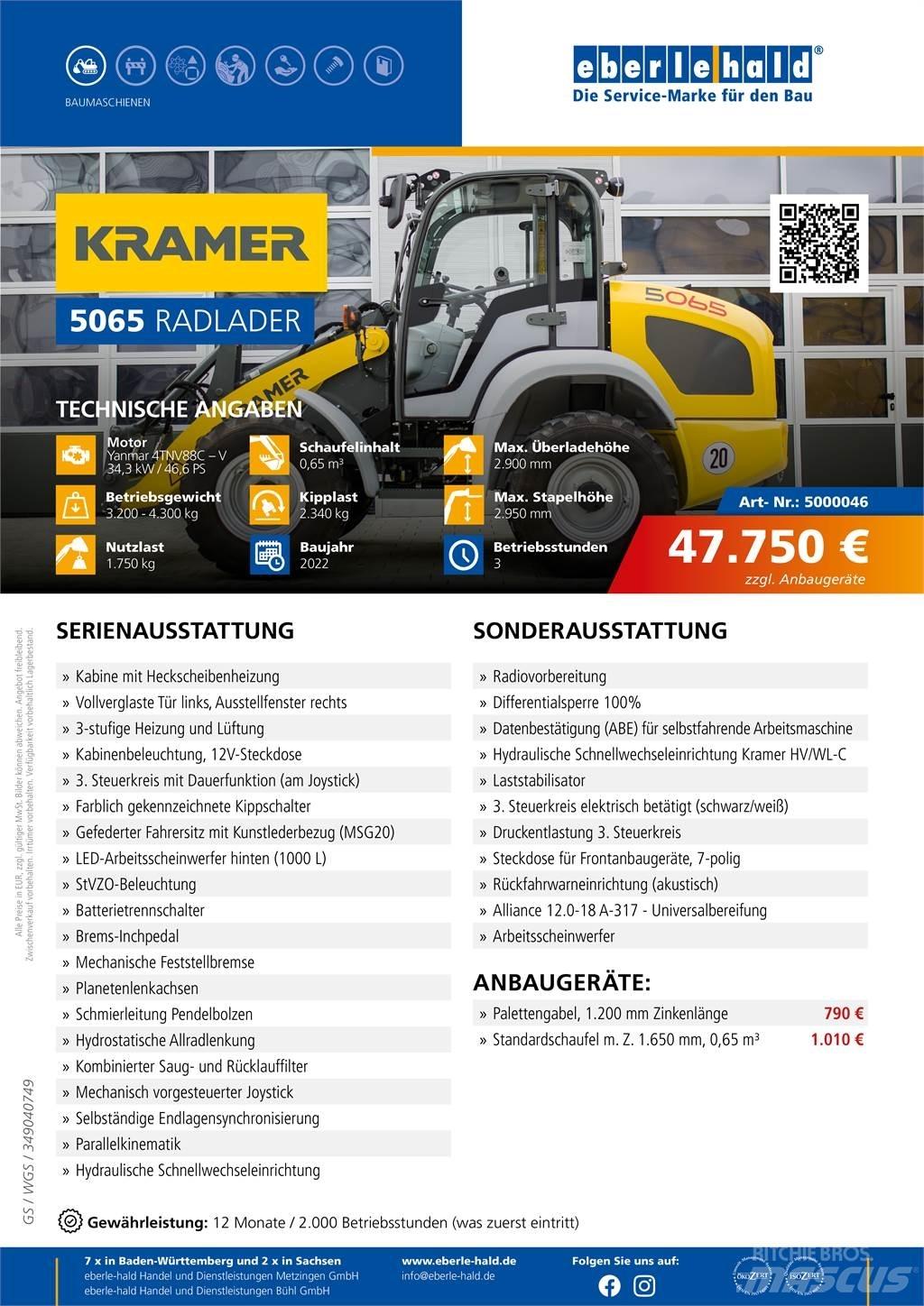 Kramer 5065 Pyöräkuormaajat