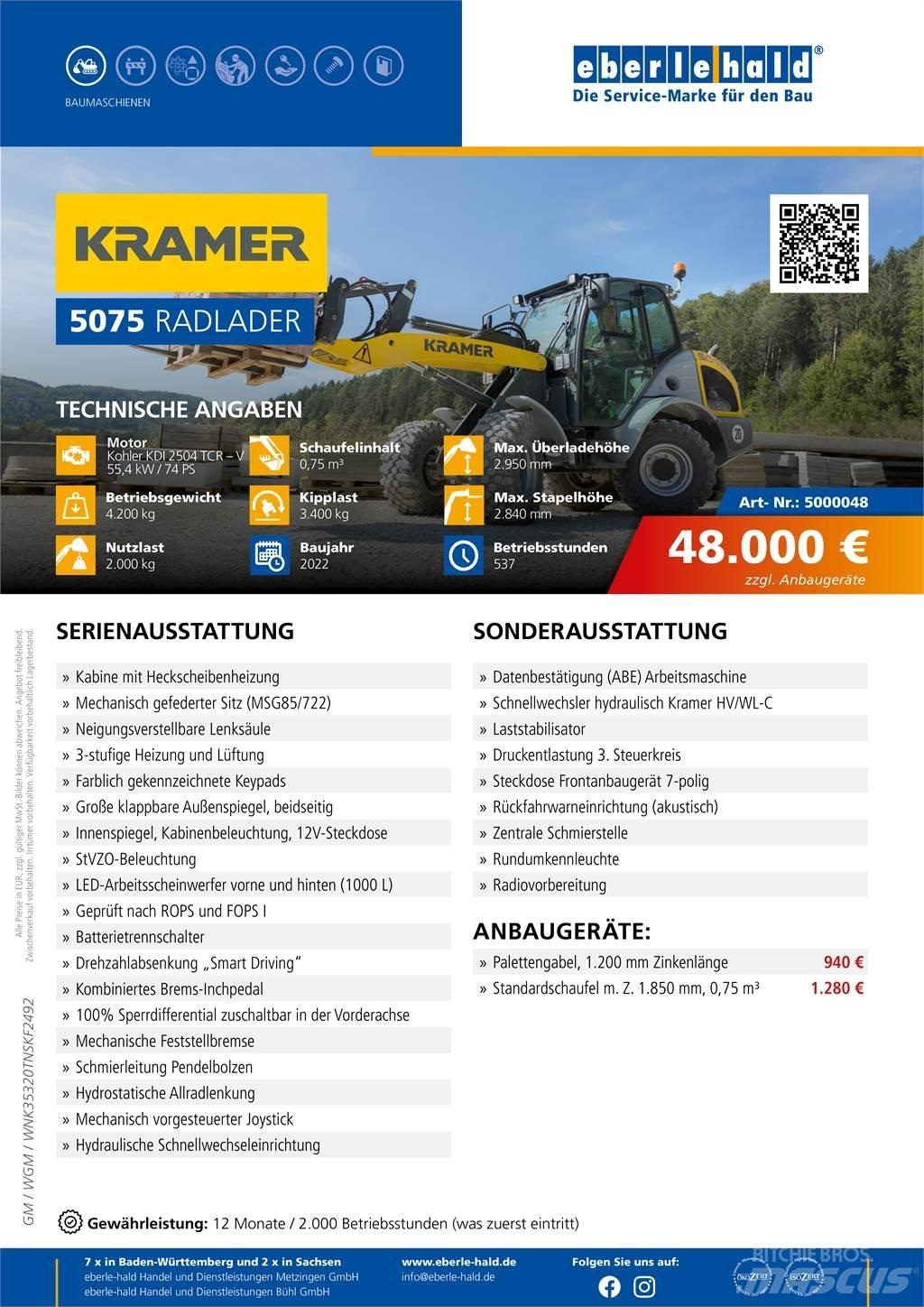 Kramer 5075 Pyöräkuormaajat
