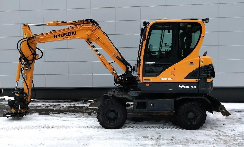 Hyundai 55W-9a Pyöräkaivukoneet