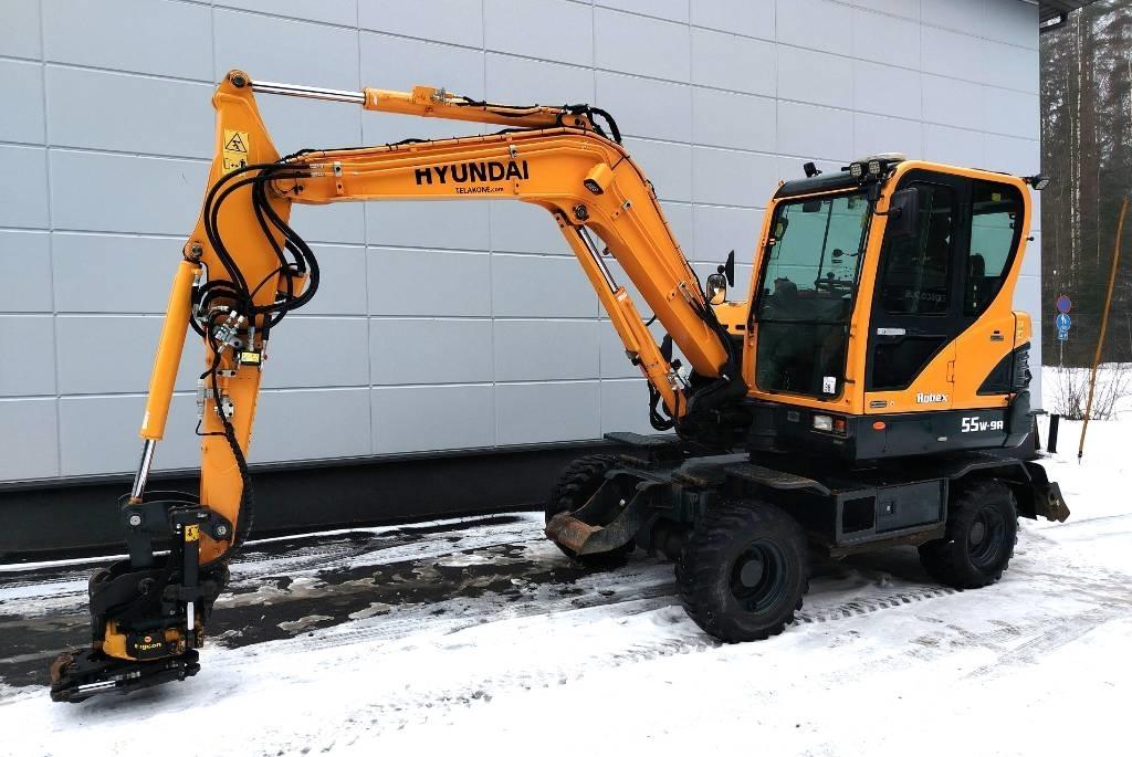 Hyundai 55W-9a Pyöräkaivukoneet