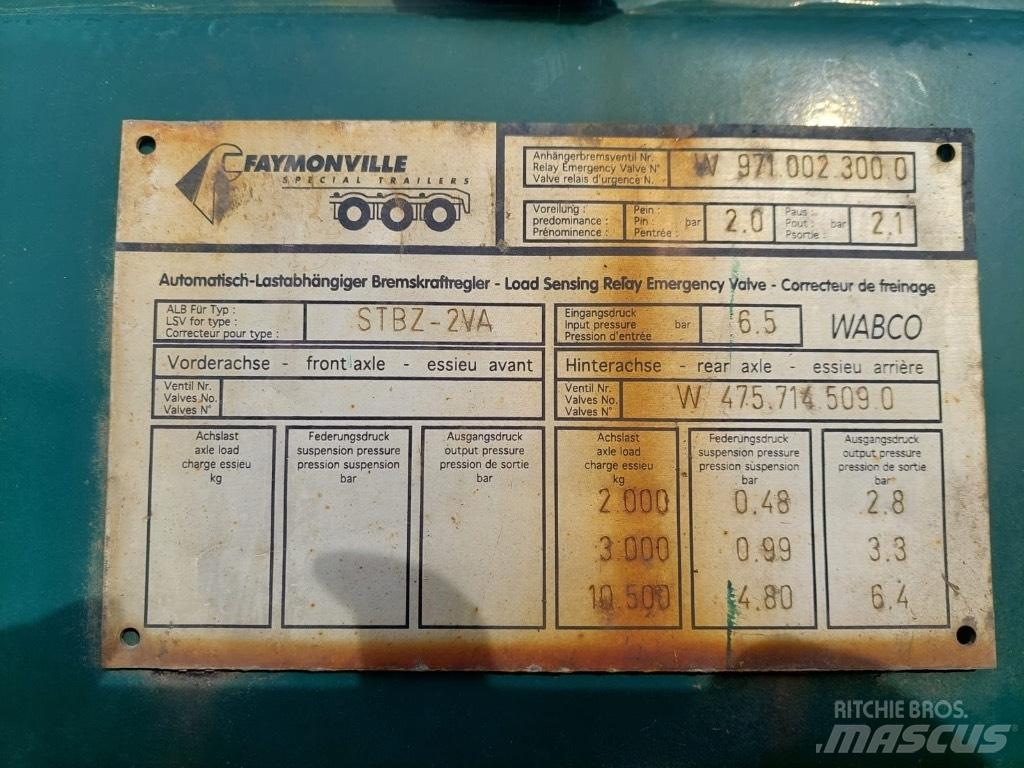 Faymonville STBZ-2VA Puoliperävaunulavetit