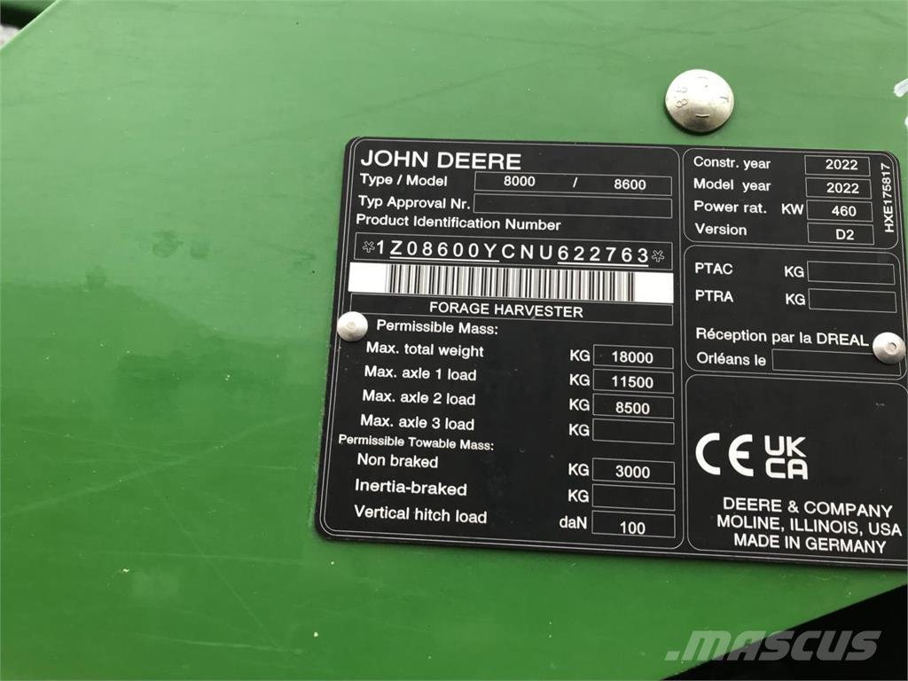 John Deere 8600 Ajosilppurit