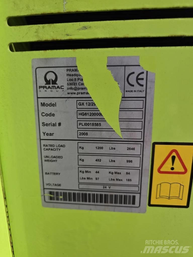 Pramax GX 12/29 Käyden ajettavat pinoamistrukit