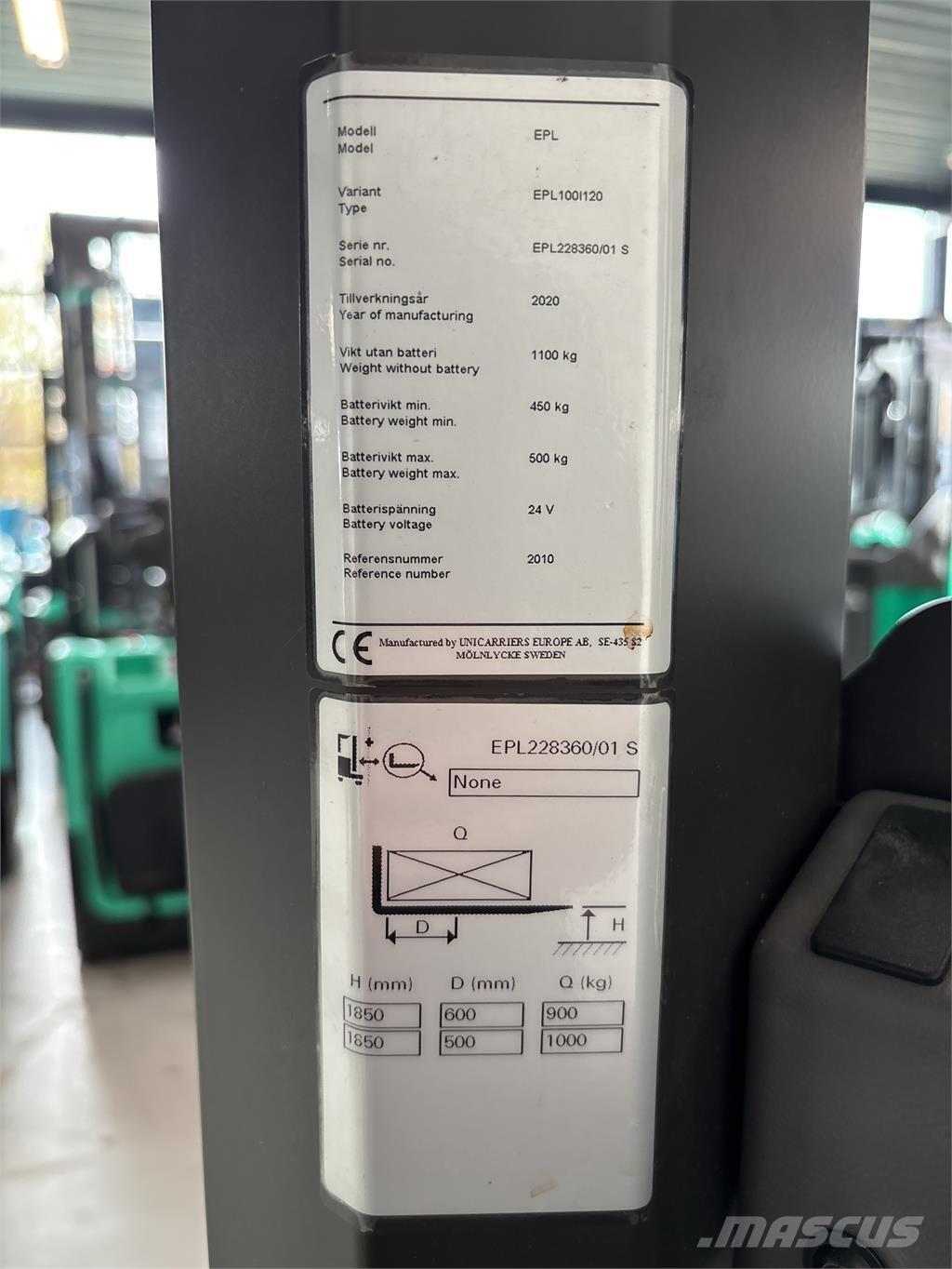 UniCarriers EPL100 Matalakeräilytrukit