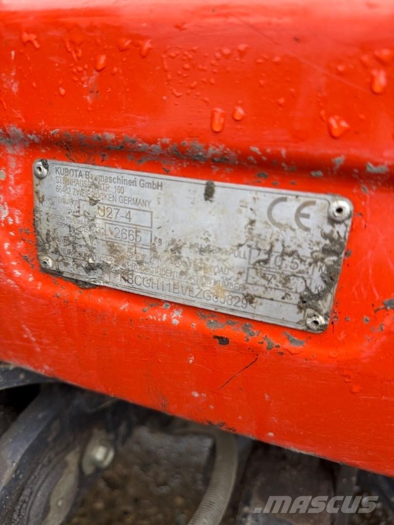 Kubota U 27-4 Minikaivukoneet < 7t
