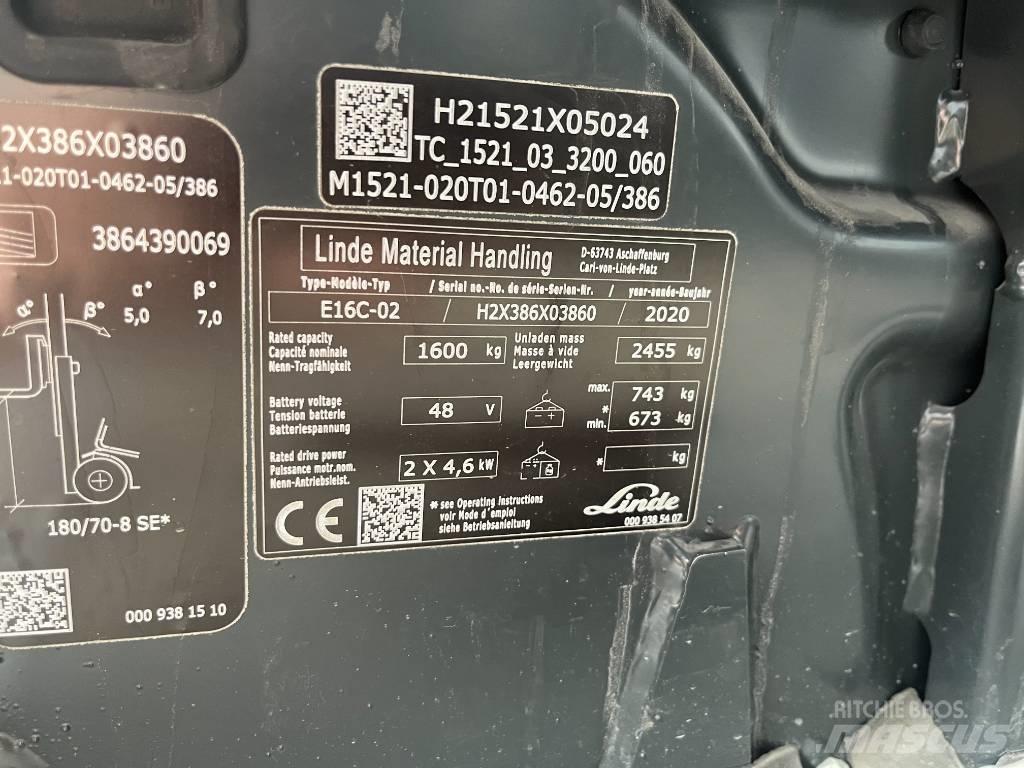 Linde E 16 C-02 Sähkötrukit