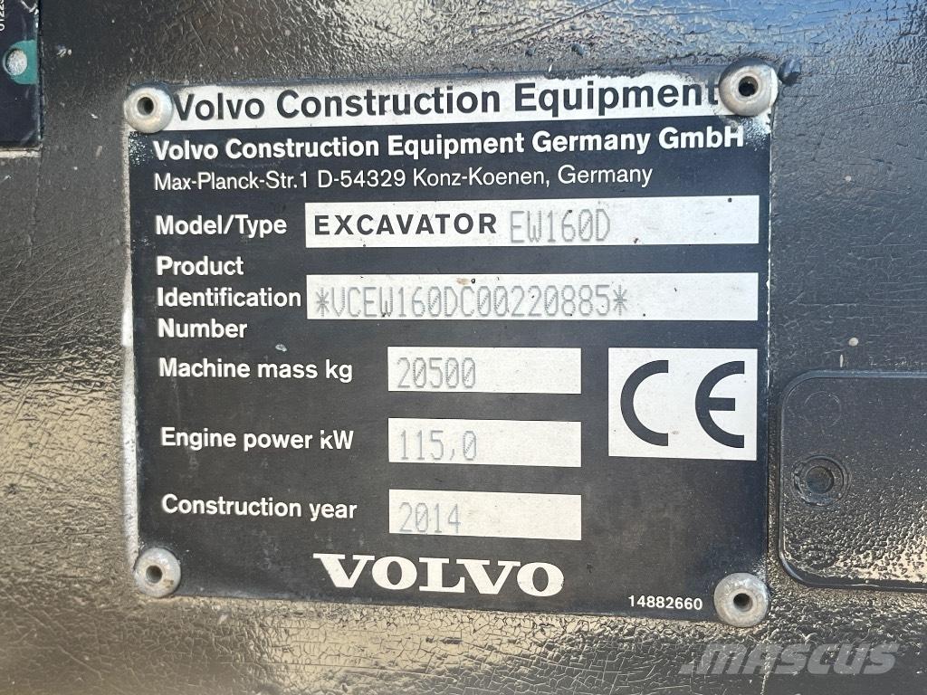Volvo EW 160 D Pyöräkaivukoneet