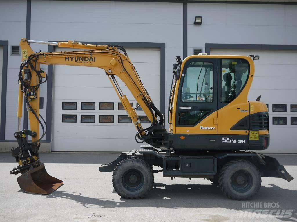Hyundai R 55W-9A Pyöräkaivukoneet