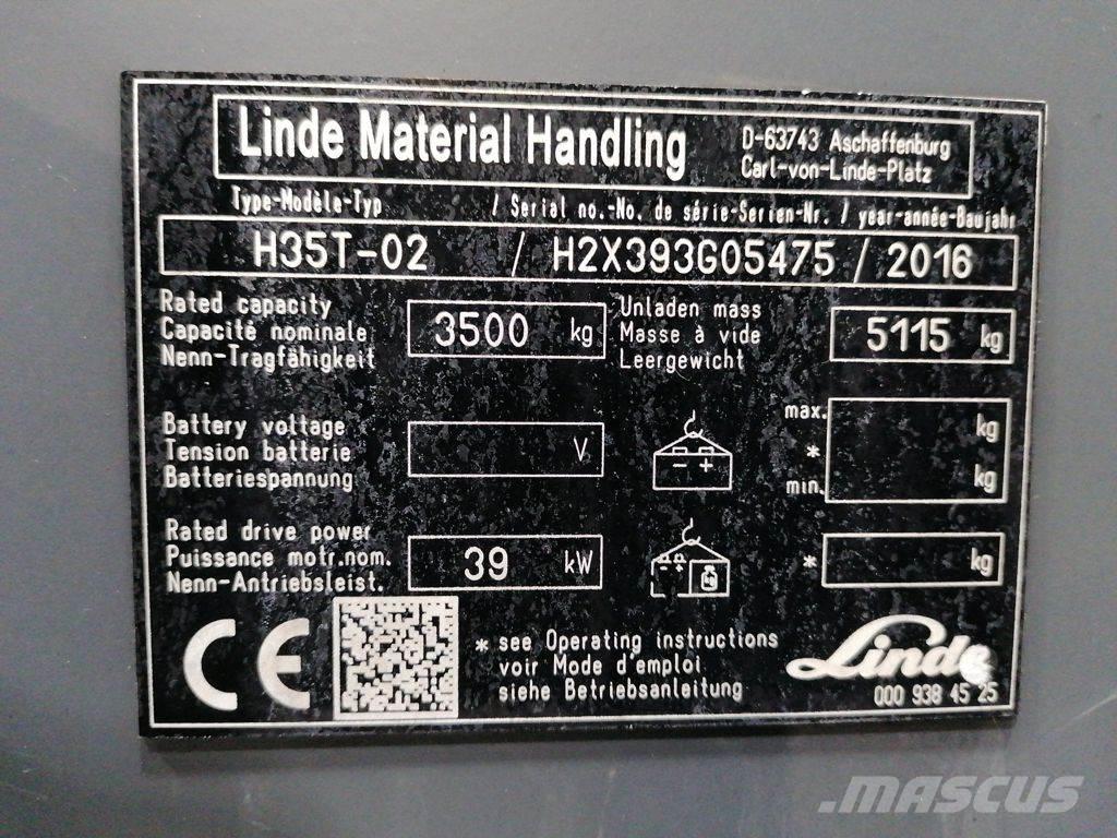 Linde H35T-02 Nestekaasutrukit