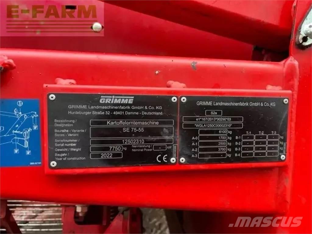 Grimme se 75-55 sb Perunalaitteet - Muut