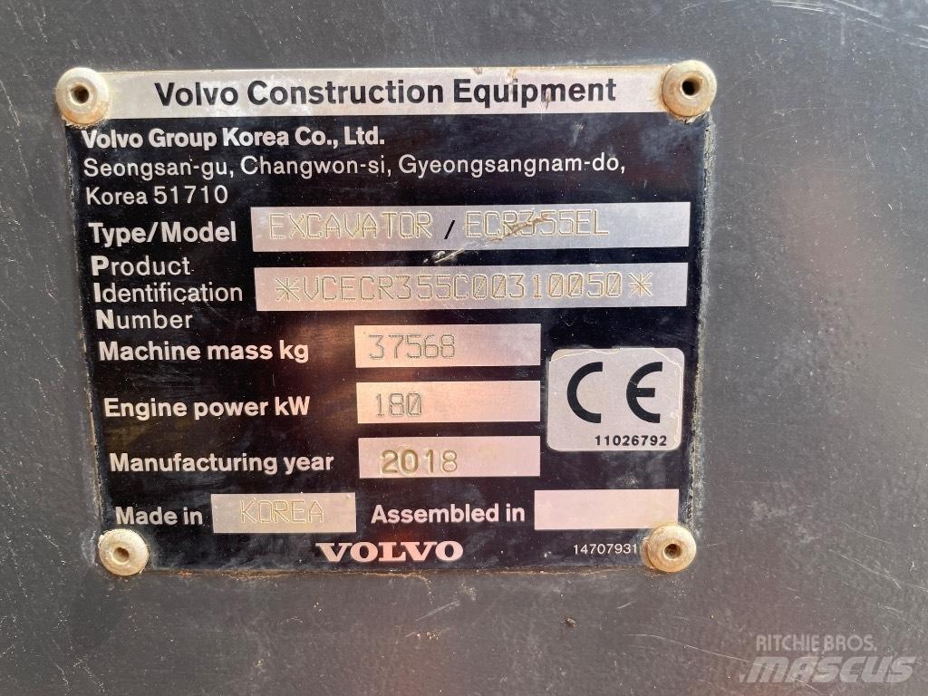 Volvo ECR 355 EL Telakaivukoneet