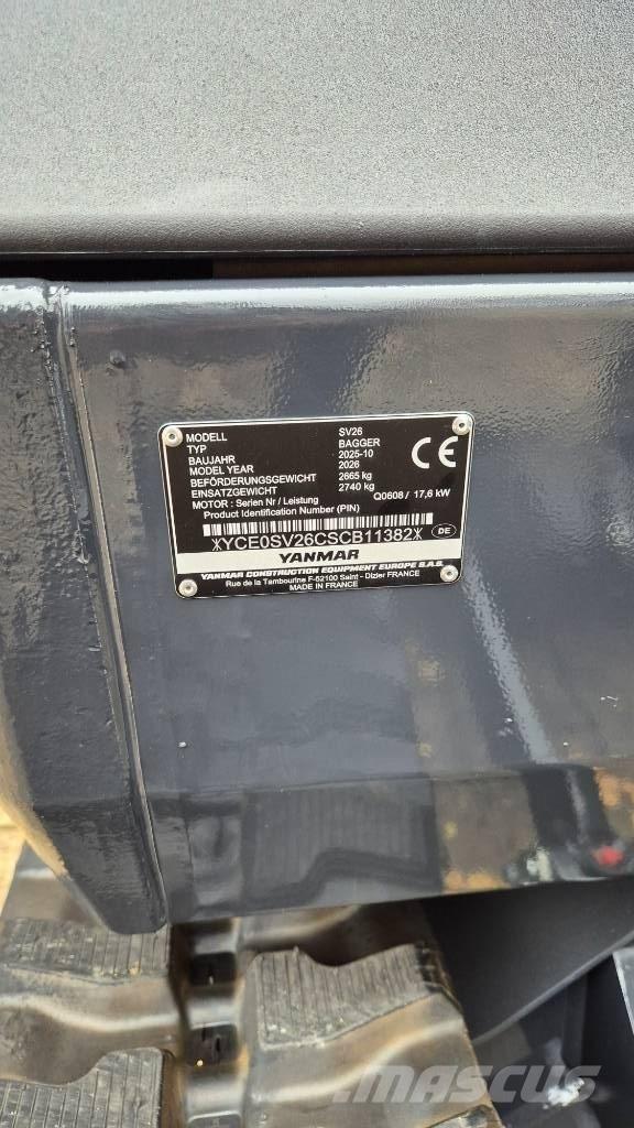 Yanmar SV26 Advance Minikaivukoneet < 7t