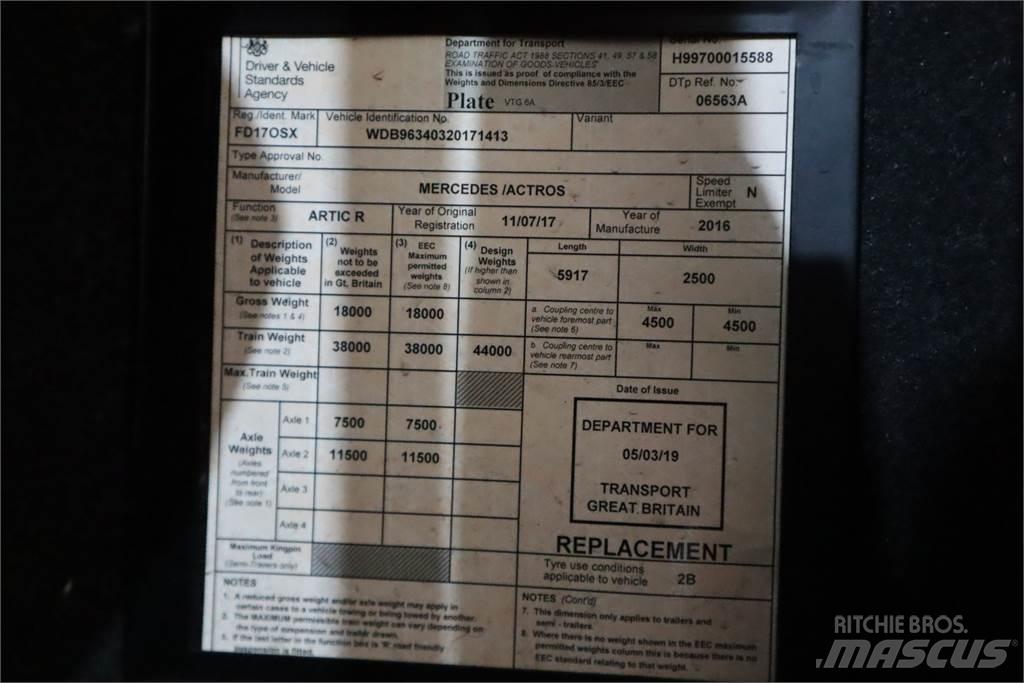 Mercedes-Benz ACTROS 1840 Vetopöytäautot