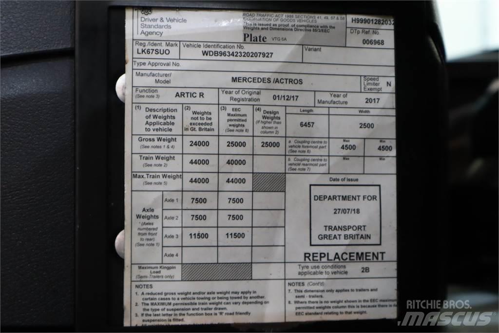 Mercedes-Benz ACTROS 2543 Vetopöytäautot