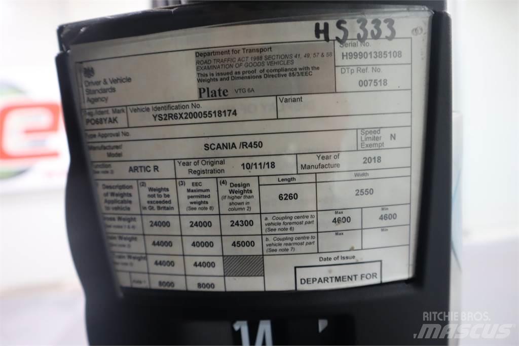 Scania R450 Vetopöytäautot