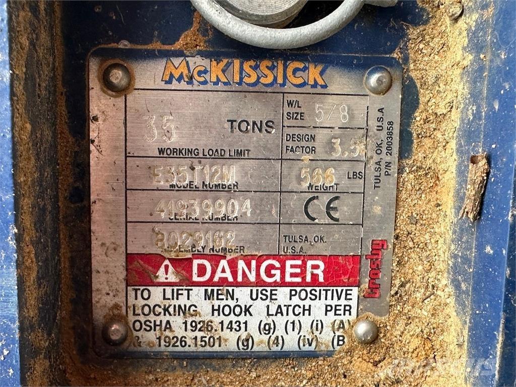  McKissick E35T12M Nosturien osat ja lisävarusteet
