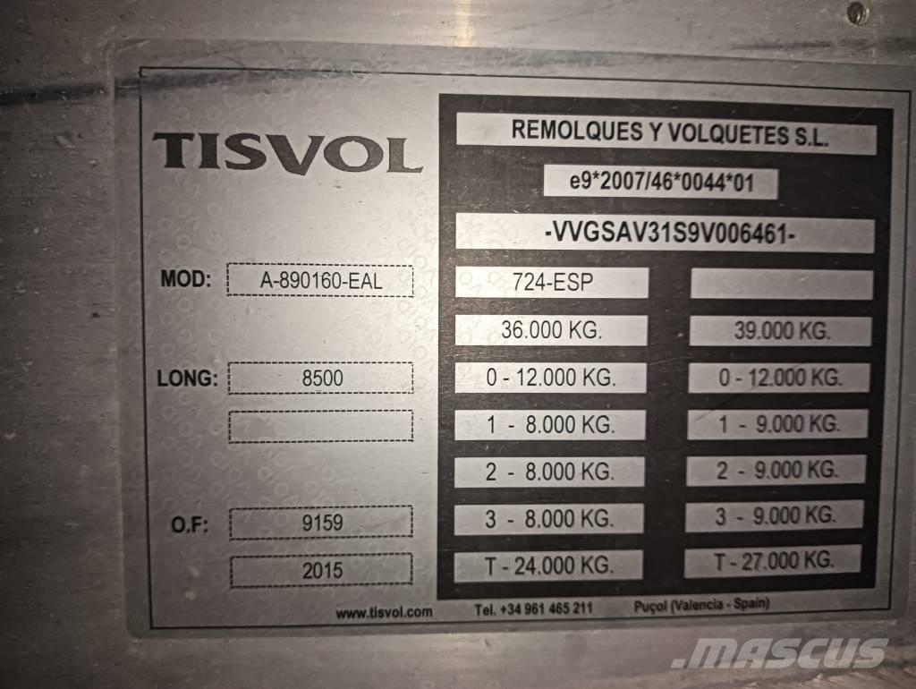  Tisvol A-890160-EAL Kippipuoliperävaunut