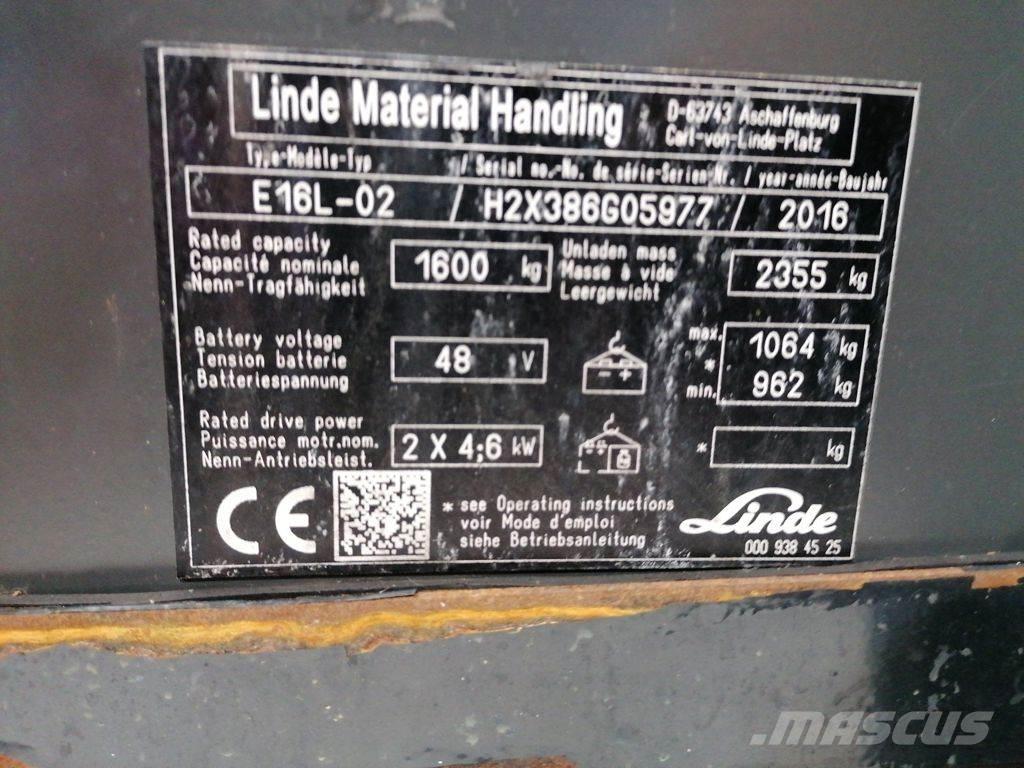 Linde E16L-02 Sähkötrukit
