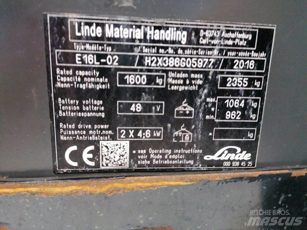 Linde E16L-02 Sähkötrukit