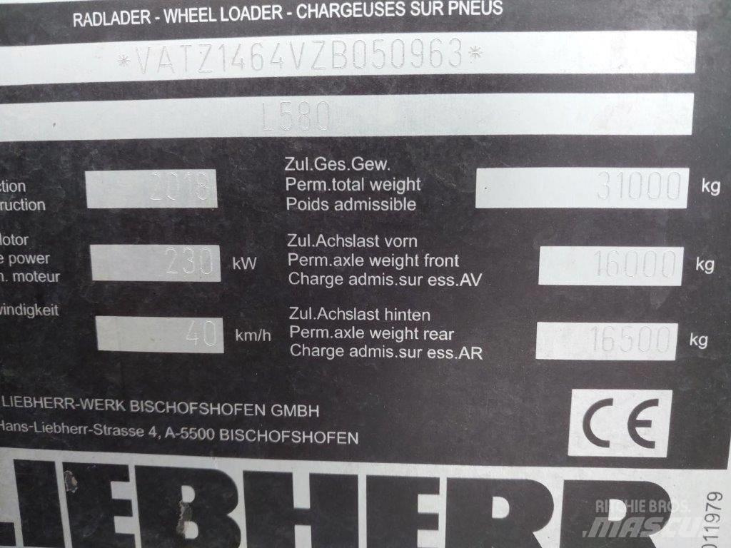 Liebherr L 580 Pyöräkuormaajat