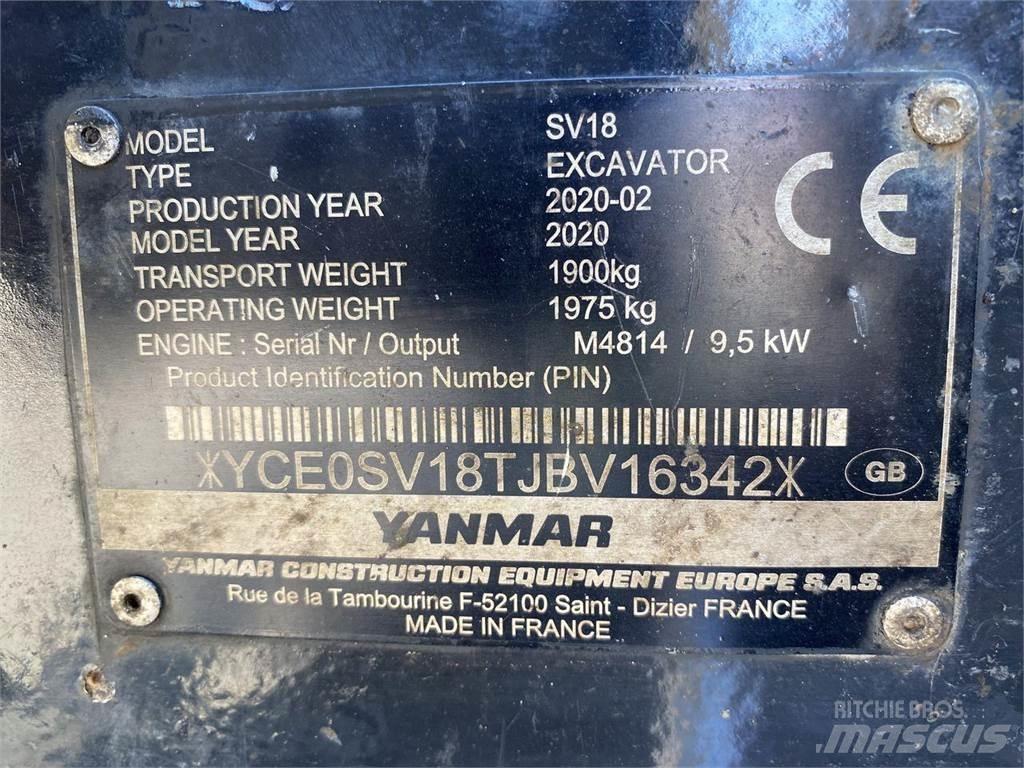 Yanmar SV18 Pyöräkaivukoneet