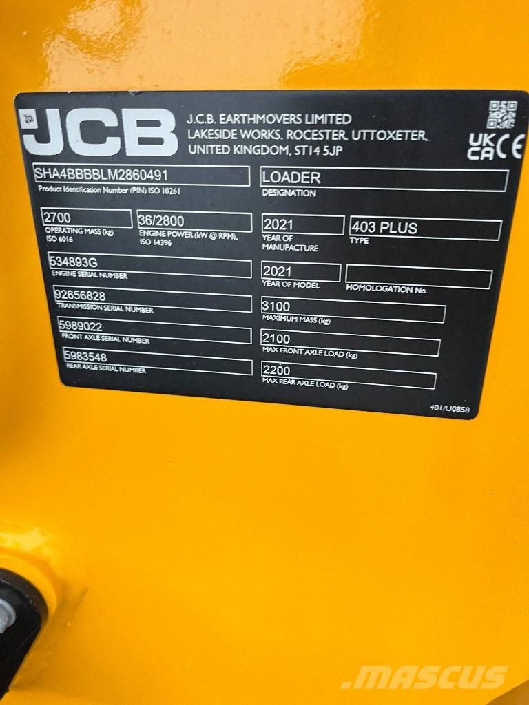 JCB 403 Pyöräkuormaajat