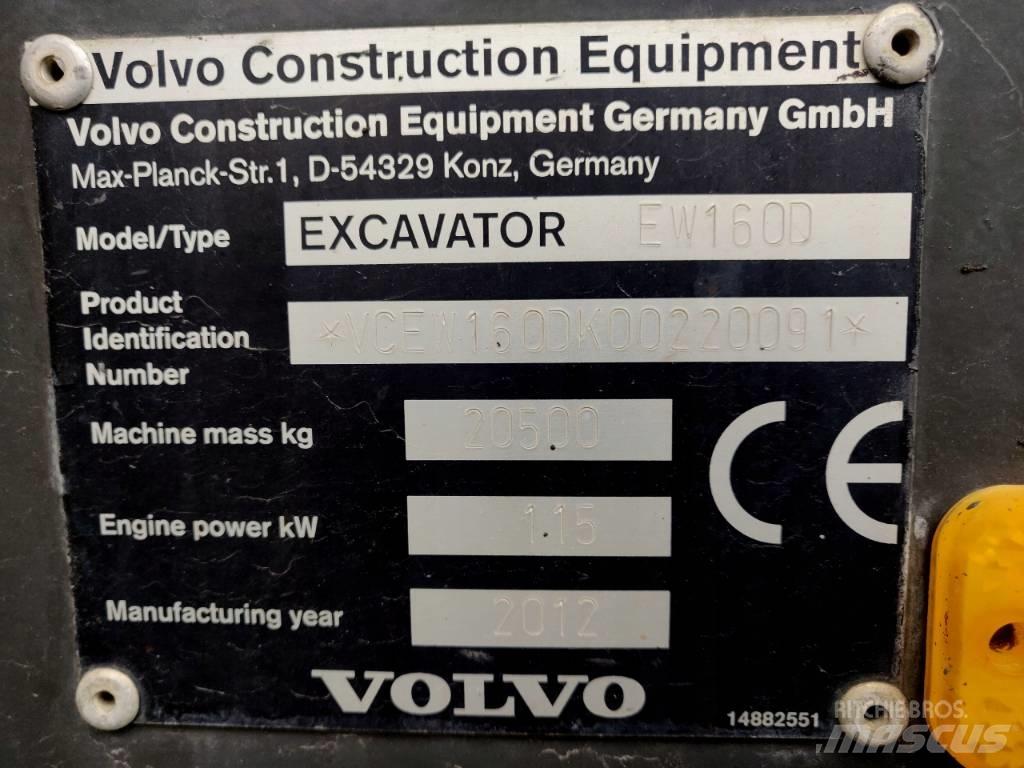 Volvo EW 160 D Pyöräkaivukoneet