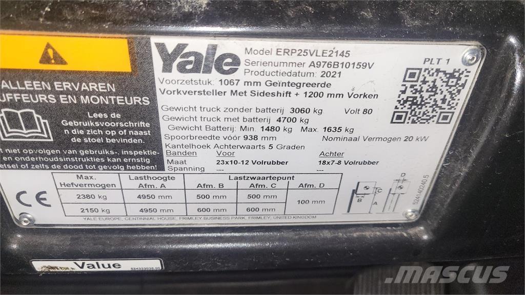Yale ERP25VL 2021 Sähkötrukit