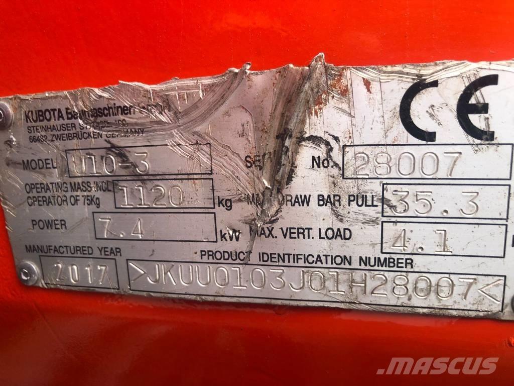 Kubota U 10-3 Minikaivukoneet < 7t