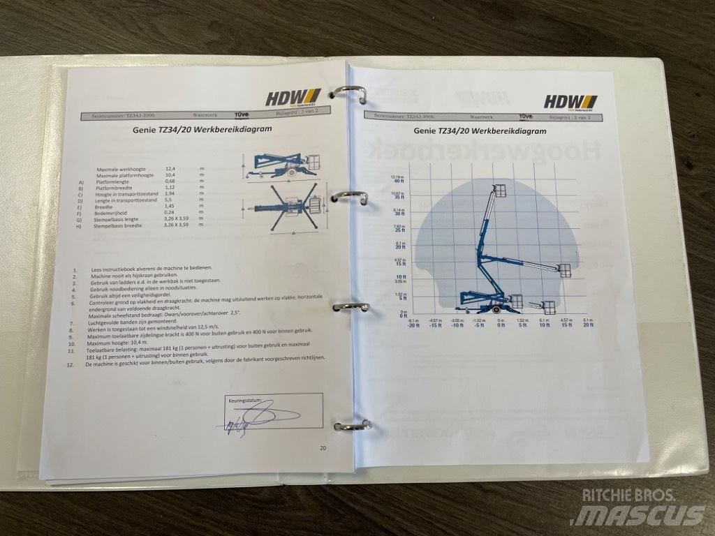 Genie TZ 34/20 Hinattavat henkilönostimet