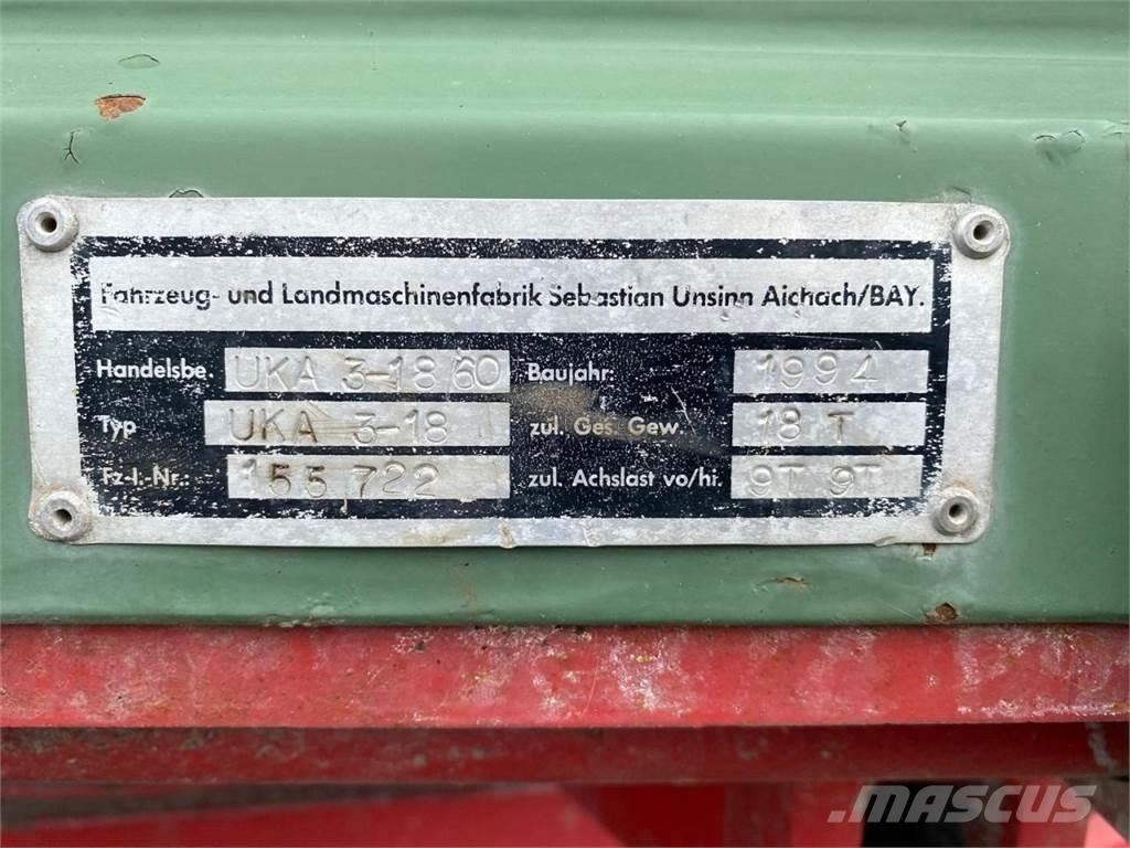 Unsinn UKA3-18/60 Sora- ja kippiperävaunut