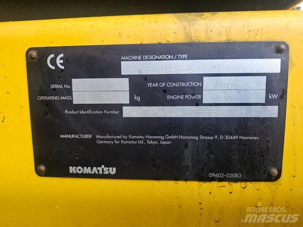 Komatsu PW148-8 Pyöräkaivukoneet