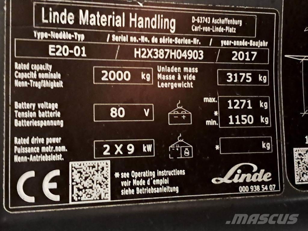 Linde E20-01 Sähkötrukit