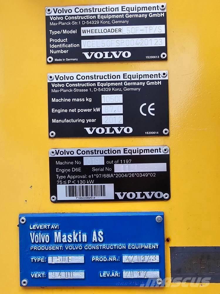 Volvo L 50 F Pyöräkuormaajat