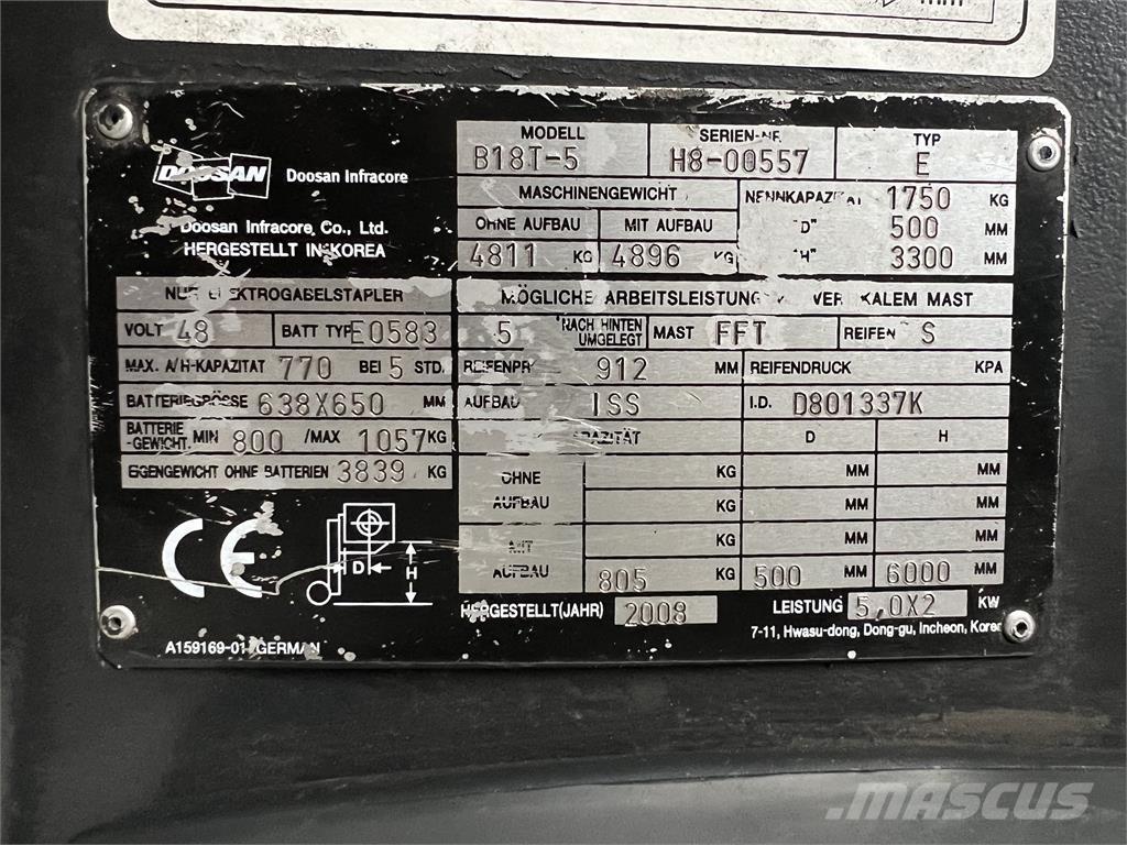Doosan B18T-5 Sähkötrukit