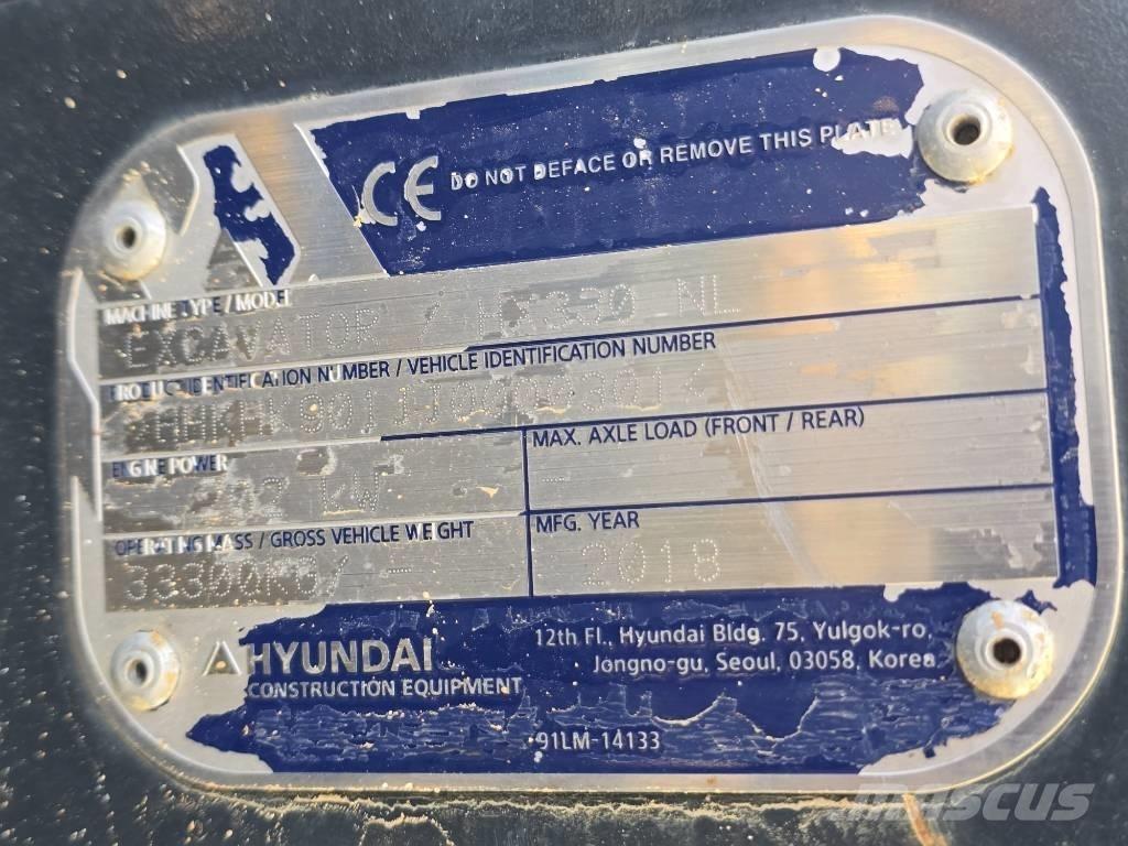 Hyundai HX 330 NL Telakaivukoneet