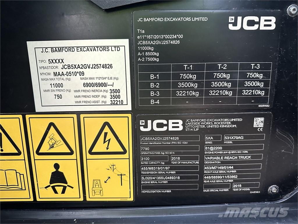 JCB 531-70 Agri Maatalouskurottajat