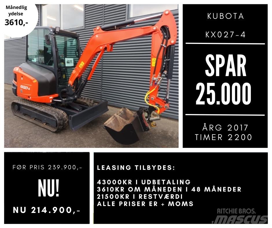 Kubota kx027-4 Minikaivukoneet < 7t
