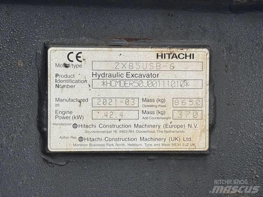 Hitachi ZX 85 US B-6 Midikaivukoneet 7t - 12t