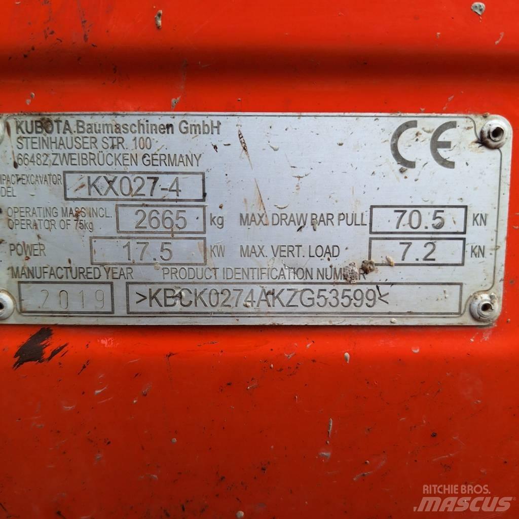 Kubota KX 027-4 Minikaivukoneet < 7t