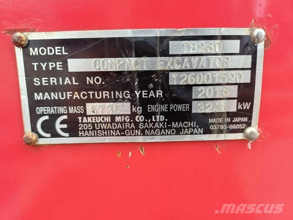 Takeuchi TB260 Minikaivukoneet < 7t