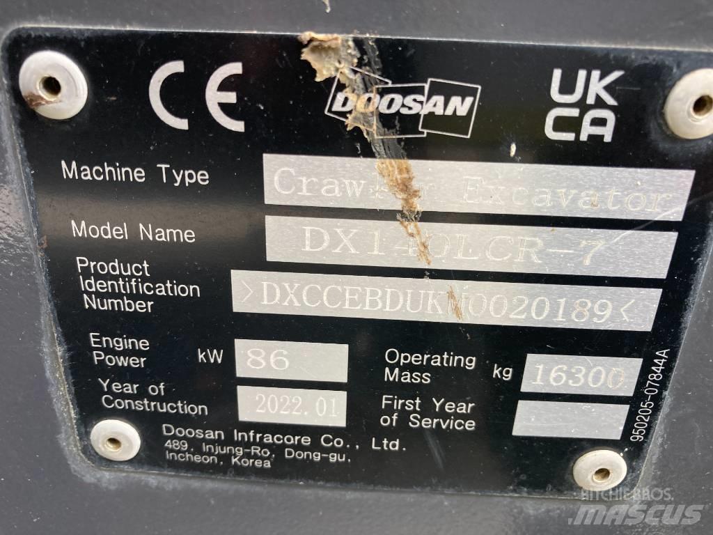 Doosan DX 140 LCR-7 Telakaivukoneet