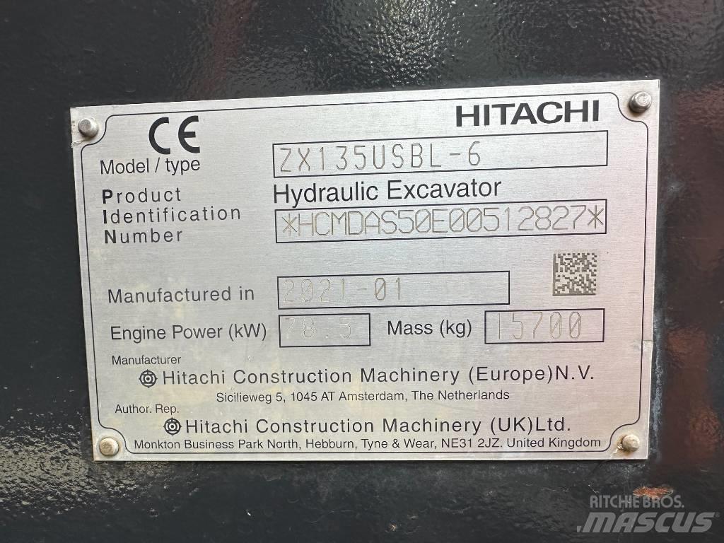 Hitachi ZX 135 US-6 Telakaivukoneet