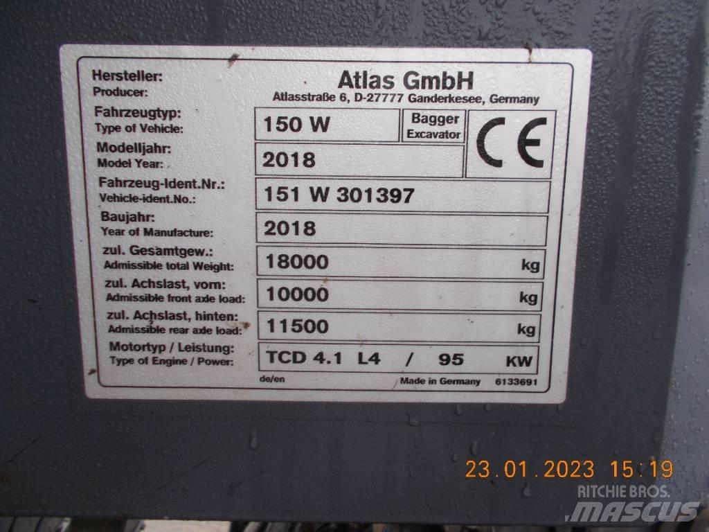 Atlas 150 W Pyöräkaivukoneet