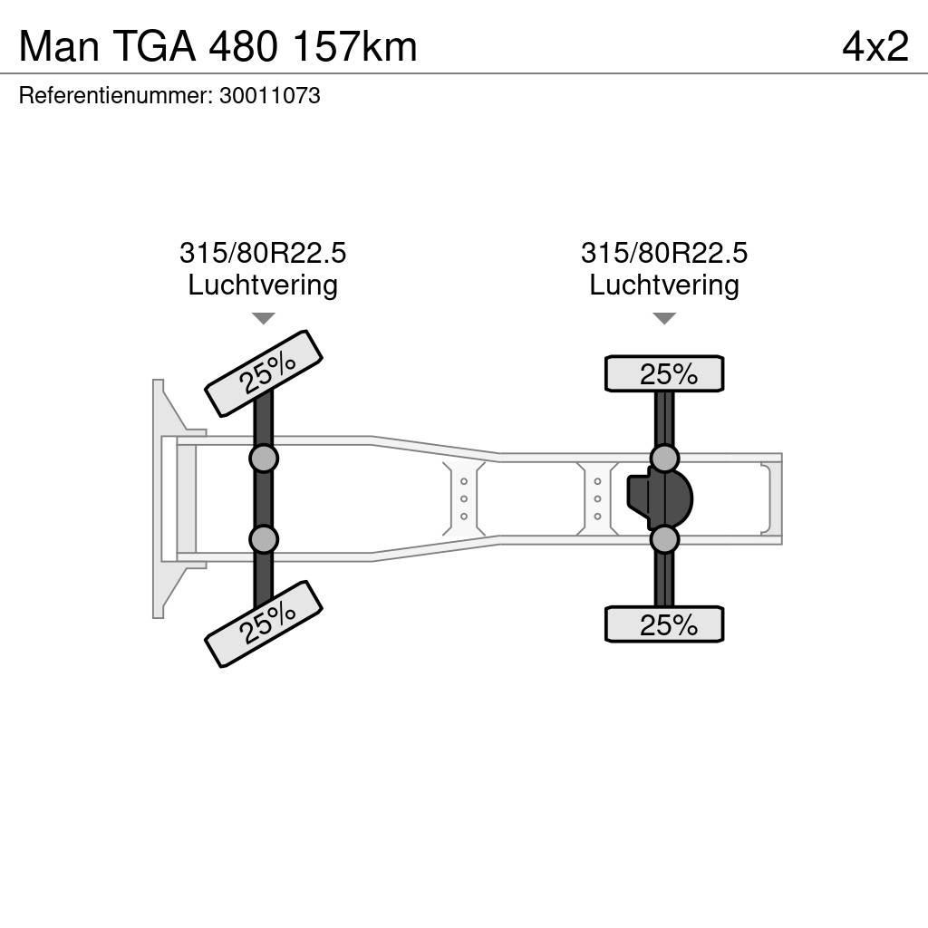 MAN TGA 480 157km Vetopöytäautot