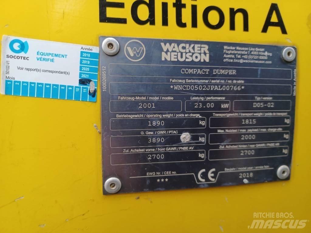 Wacker Neuson 2001 Minidumpperit
