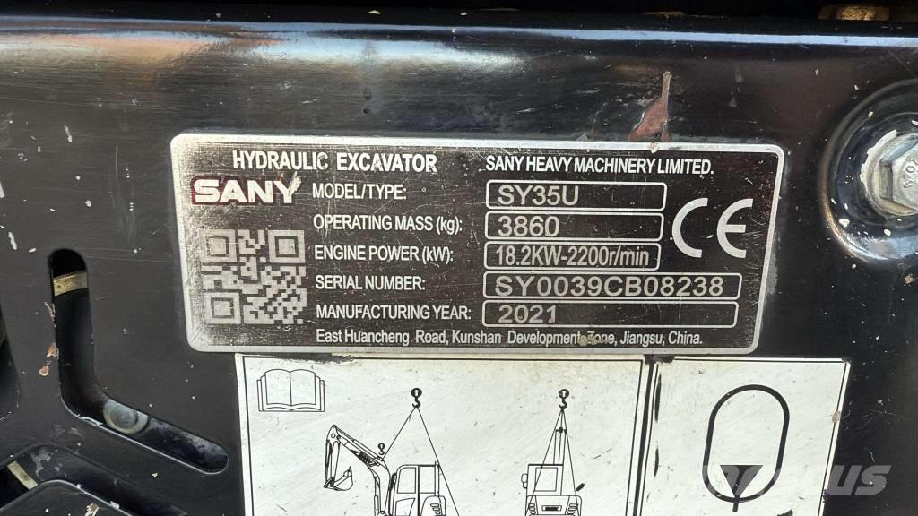 Sany SY 35 U Minikaivukoneet < 7t